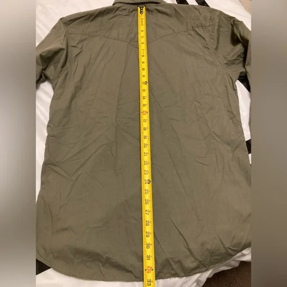 Quicksilver- Olive Green - Long Sleeve Casual Button Down Shirt - Picture 6 of 8